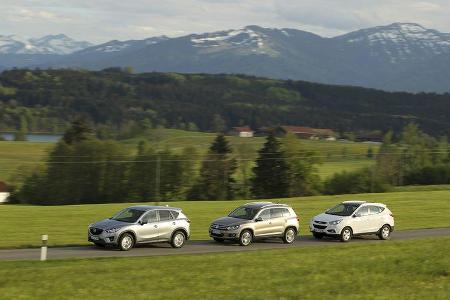 Hyundai ix35 2.0 CRDi, Mazda CX-5 2.2 D, VW Tiguan 2.0 TDI