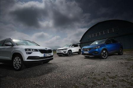 Jeep Compass, Opel Grandland X, Skoda Karoq Exterieur