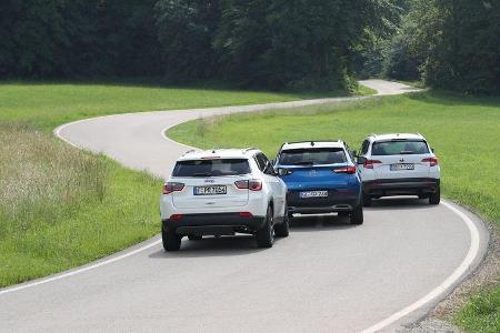 Jeep Compass, Opel Grandland X, Skoda Karoq Exterieur