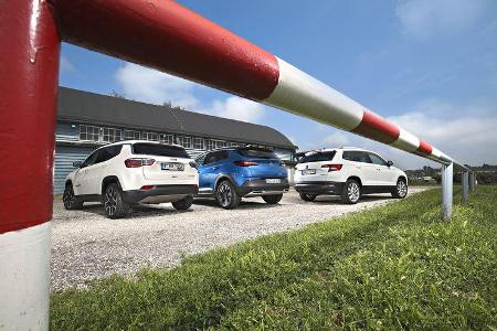 Jeep Compass, Opel Grandland X, Skoda Karoq Exterieur