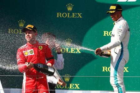 Hamilton - Vettel - GP Ungarn 2018 - Budapest - Rennen