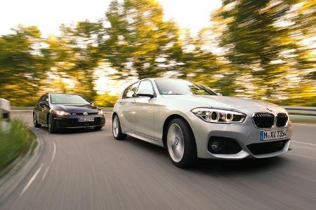 BMW 125i, VW Golf GTI, Frontansicht