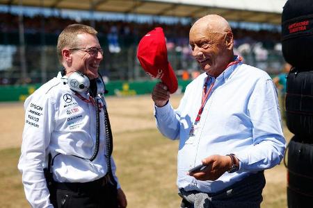 Niki Lauda - Andy Cowell - Mercedes - GP England 2018 - Silverstone - Rennen