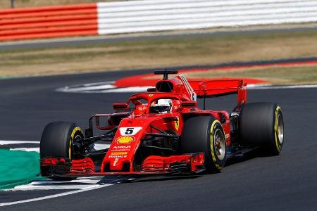 Sebastian Vettel - Ferrari - GP England - Silverstone - Formel 1 - Samstag - 7.7.2018
