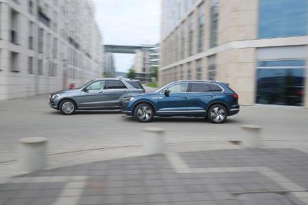 Mercedes GLE 350 d 4Matic, VW Touareg 3.0 TDI V6, Exterieur