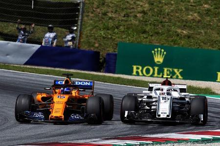 Charles Leclerc - Sauber - Fernando Alonso - McLaren - Formel 1 - GP Österreich - 1. Juli 2018