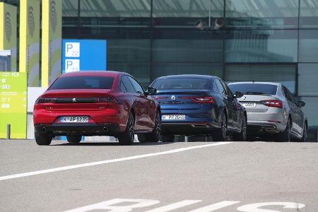 Peugeot 508 Puretech 225, Renault Talisman Tce 200, Skoda Superb 2.0 TSI, Exterieur