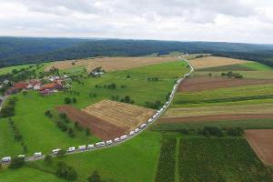 Weltrekord für Wohnmobil-Konvoi in Walldürn