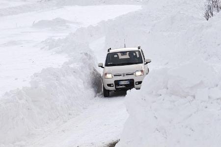 Fiat Panda 4X4, Front, Schneeberge