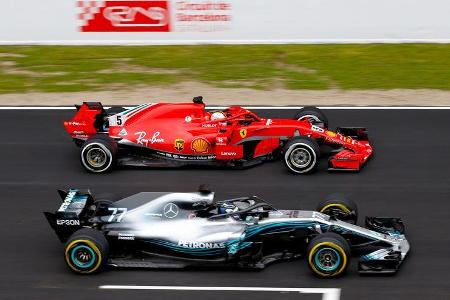 Ferrari vs. Mercedes - Barcelona-Test 2018