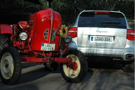 Aufeinandertreffen zweier Porsche-Diesel.