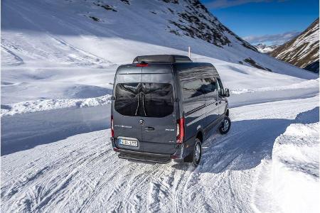 Mercedes Sprinter 319 CDI 4x4 Modelljahr 2019 Wintertest