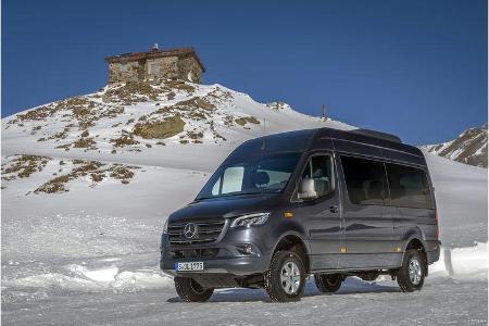 Mercedes Sprinter 319 CDI 4x4 Modelljahr 2019 Wintertest