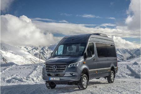 Mercedes Sprinter 319 CDI 4x4 Modelljahr 2019 Wintertest