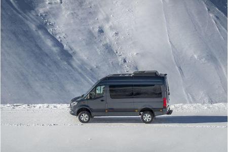 Mercedes Sprinter 319 CDI 4x4 Modelljahr 2019 Wintertest