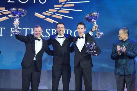 Malcom Wilson - Sebastien Ogier - Julien Ingrassia - FIA - Preisverleihung - St. Petersburg