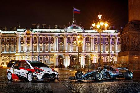 Toyota Yaris WRC - Mercedes W09 - FIA - Preisverleihung - St. Petersburg