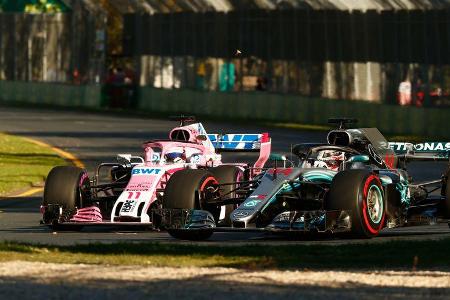 Lewis Hamilton - Sergio Perez - GP Australien 2018