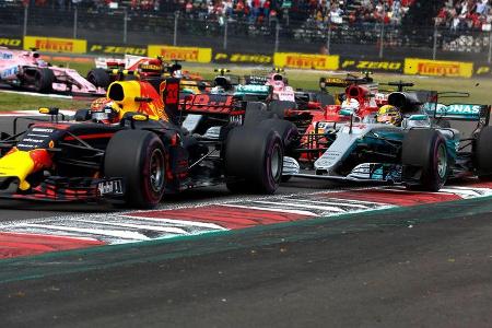 GP Mexiko 2017 - Start - Verstappen - Hamilton - Vettel - Formel 1