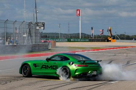 Hamilton - Usain Bolt - Mercedes-AMG GT R - GP USA 2017 - Rennen
