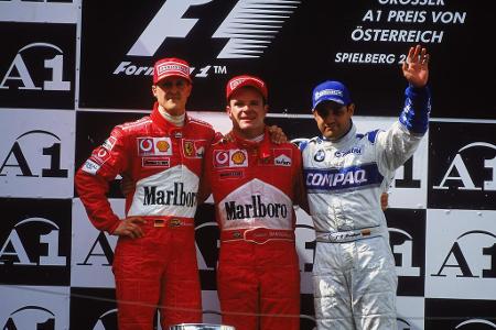 Lang ist's her und doch unvergessen: Im Jahr 2002 muss Rubens Barrichello seinen Teamkollegen Michael Schumacher in Österrei...