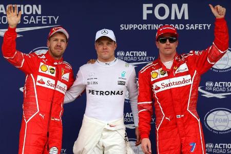 Sebastian Vettel - Valtteri Bottas - Kimi Räikkönen - Formel 1 - GP Brasilien - 11. November 2017