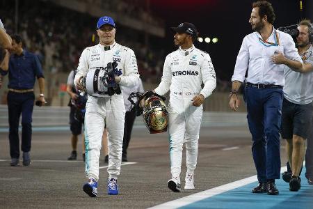 Bottas & Hamilton - Mercedes - GP Abu Dhabi - 25. November 2017