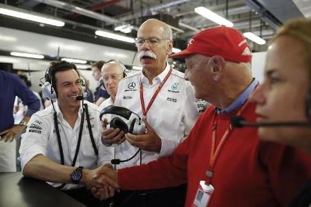 Toto Wolff, Dieter Zetsche & Niki Lauda - Mercedes - GP Abu Dhabi - 25. November 2017