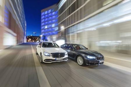 BMW 740i, Mercedes S 450 4Matic, Exterieur