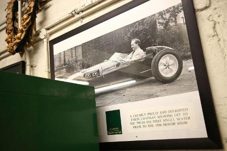 Colin Chapman - Lotus 12 - Classic Team Lotus - Lotus Workshop - Werkstatt - Hethel - England