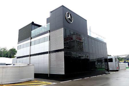 Mercedes - F1-Motorhomes - GP Spanien 2018