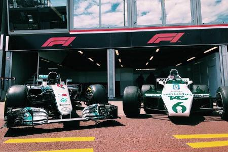 Keke Rosberg & Nico Rosberg - Williams FW08 & Mercedes W07 - Showrun - GP Monaco 2018