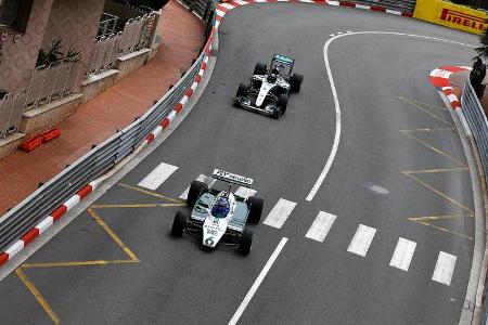 Keke Rosberg & Nico Rosberg - Williams FW08 & Mercedes W07 - Showrun - GP Monaco 2018