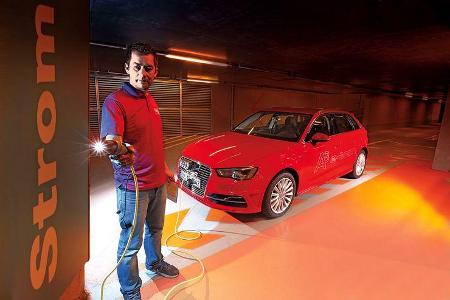 Audi A3 Sportback e-tron, Strom tanken, Frontansicht
