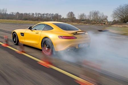 Mercedes-AMG GT S, Heckansicht, Burnout