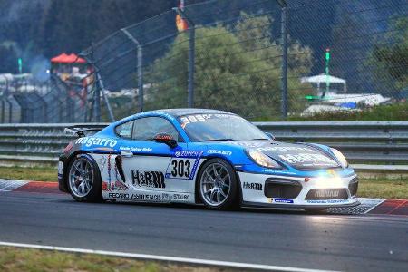 24h-Rennen Nürburgring 2018 - Nordschleife - Startnummer #303 - Porsche Cayman GT4 CS - Mühlner Motorsport SPRL - CUP3