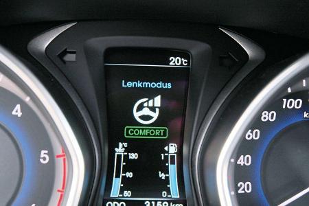 Hyundai i30 1.6 CRDi Trend, Bildschirm, Lenkmodus
