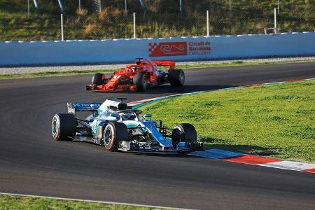 Valtteri Bottas - Mercedes - Kimi Räikkönen - Ferrari - F1 - Testfahrten - Barcelona 2018