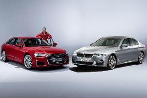 Audi A6 C8 (2018) und BMW 5er G30 im Vergleich