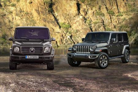 Teaserbild Jeep Wrangler vs. Mercedes G-Klasse