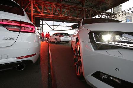Audi A4 AV 2.0 TFSI Quattro, Opel Insignia Sports T. 2.0 DI, Skoda Superb Combi 2.0 TSI 4x4, Exterieur