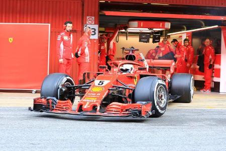 Sebastian Vettel - Ferrari - F1-Test - Barcelona - Tag 7 - 8. März 2018