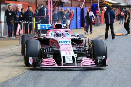 Sergio Perez - Force India - F1-Test - Barcelona - Tag 7 - 8. März 2018
