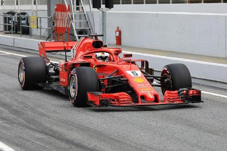 Sebastian Vettel - Ferrari - F1-Test - Barcelona - Tag 7 - 8. März 2018