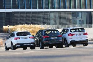 Audi Q5 3.0 TDI, BMW X3 30d und Mercedes GLC 350 d
