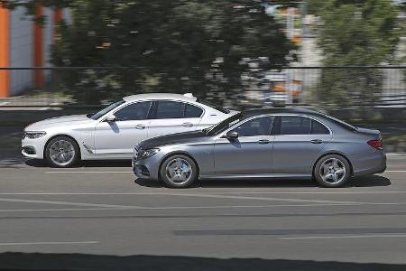 BMW 530e iPerformance Luxury Line, Mercedes E 350 e Avantgarde, Exterieur