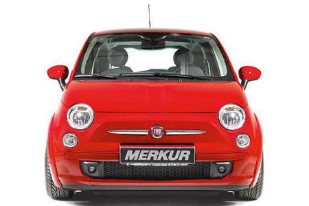 Eine neue Frontspoilerlippe wertet das Gesicht des Fiat 500 auf.