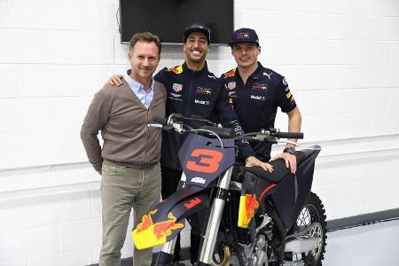 Horner, Ricciardo & Verstappen - F1 Winterpause 2018