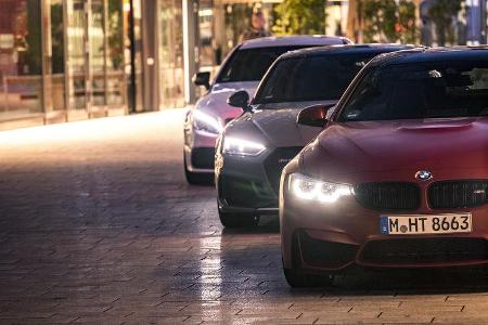 Audi RS 5 Coupé, BMW M4 Competition, Mercedes-AMG C 63 Coupé, Exterieur Front