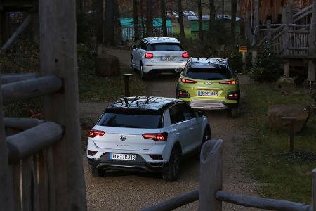 Vergleichstest Audi Q2, Hyundai Kona, VW T-Roc